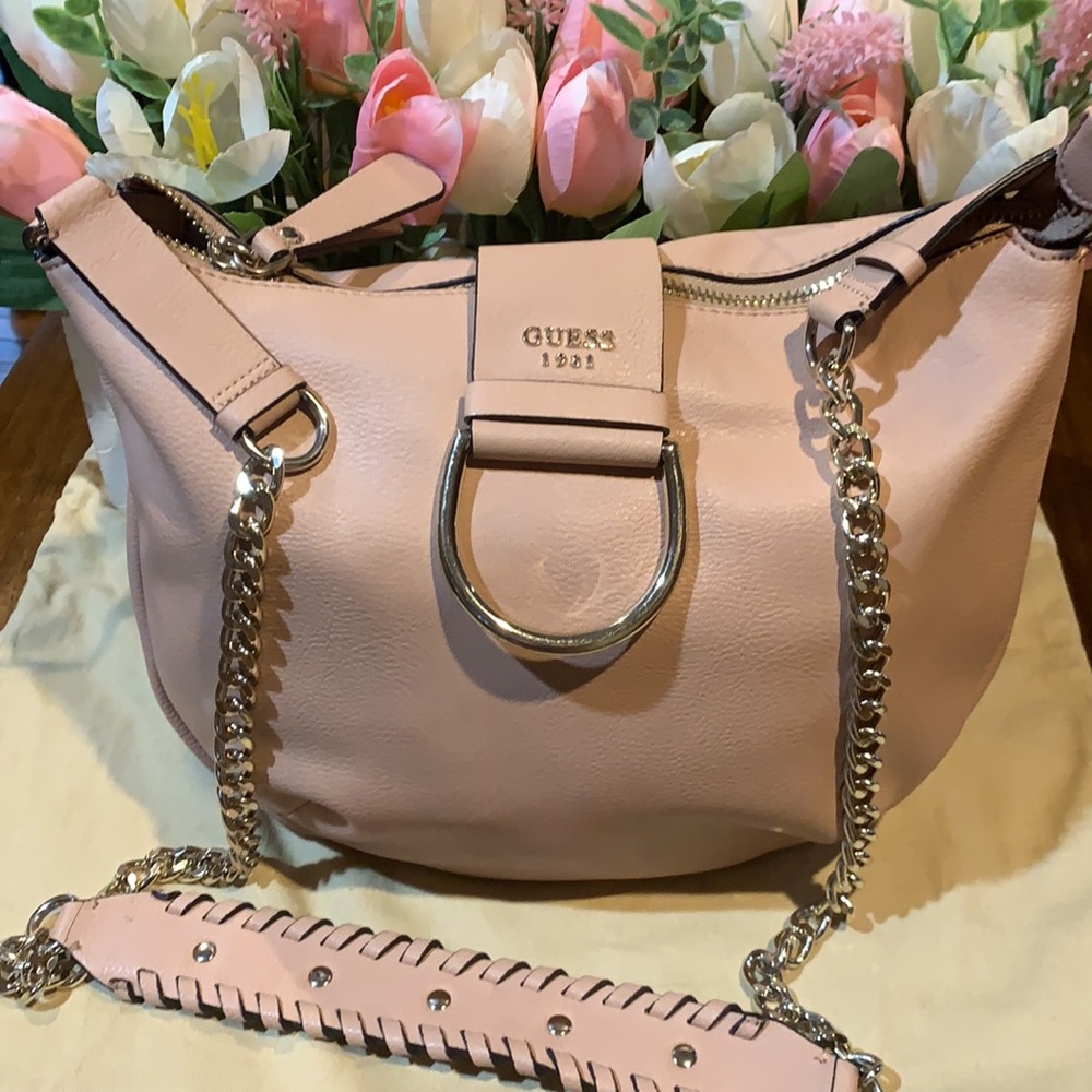 GUESS crossbody bag Rose Color with gold tone hardware